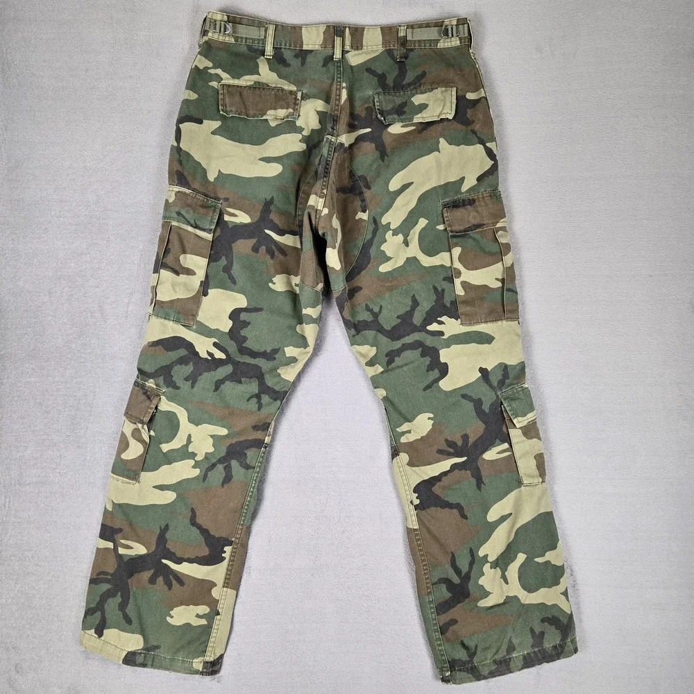 Rothco Ultra Force BDU Pants Mens Large Reg Woodland Camo Cargo Army Tactical